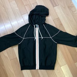 Black FOREVER 21 Zip-Up Jumper Jacket